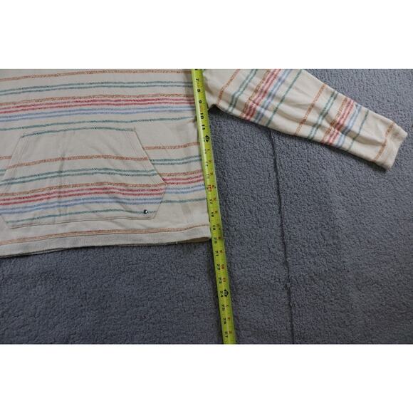 Prana Sweatshirt Womens S Multi Striped Cozy Up Suncation Top Kangaroo Pockets - Picture 9 of 10